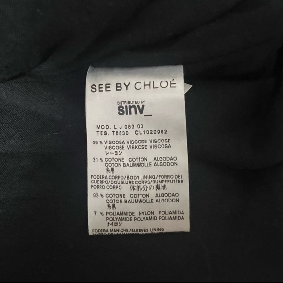 See by Chloe black fur jacket Black Textured Jacket women’s size 8 - Picture 11 of 11